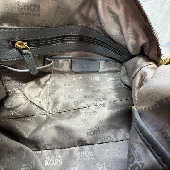 Michael Kors Charcoal Satchel with Gold Accents - Picture 8 of 15